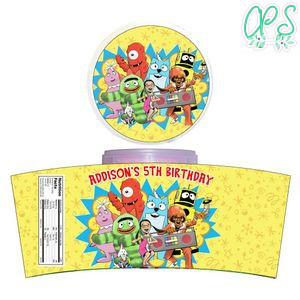 Yo Gabba Gabba Cotton Candy Label Template To Print At Home Instant Download