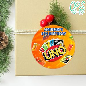 Uno Circle Sticker Template Customizable to Print at Home Instant Download