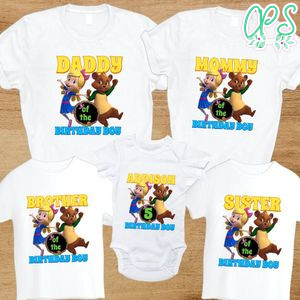 Goldie and Bear Family Birthday PNG file template