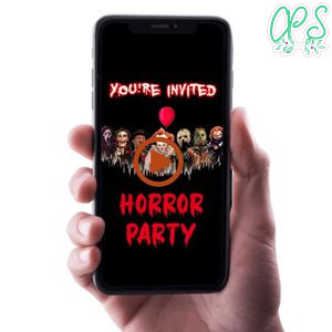 Friends horror movie Birthday Video Invitation Digital Template Customizable Instant Download