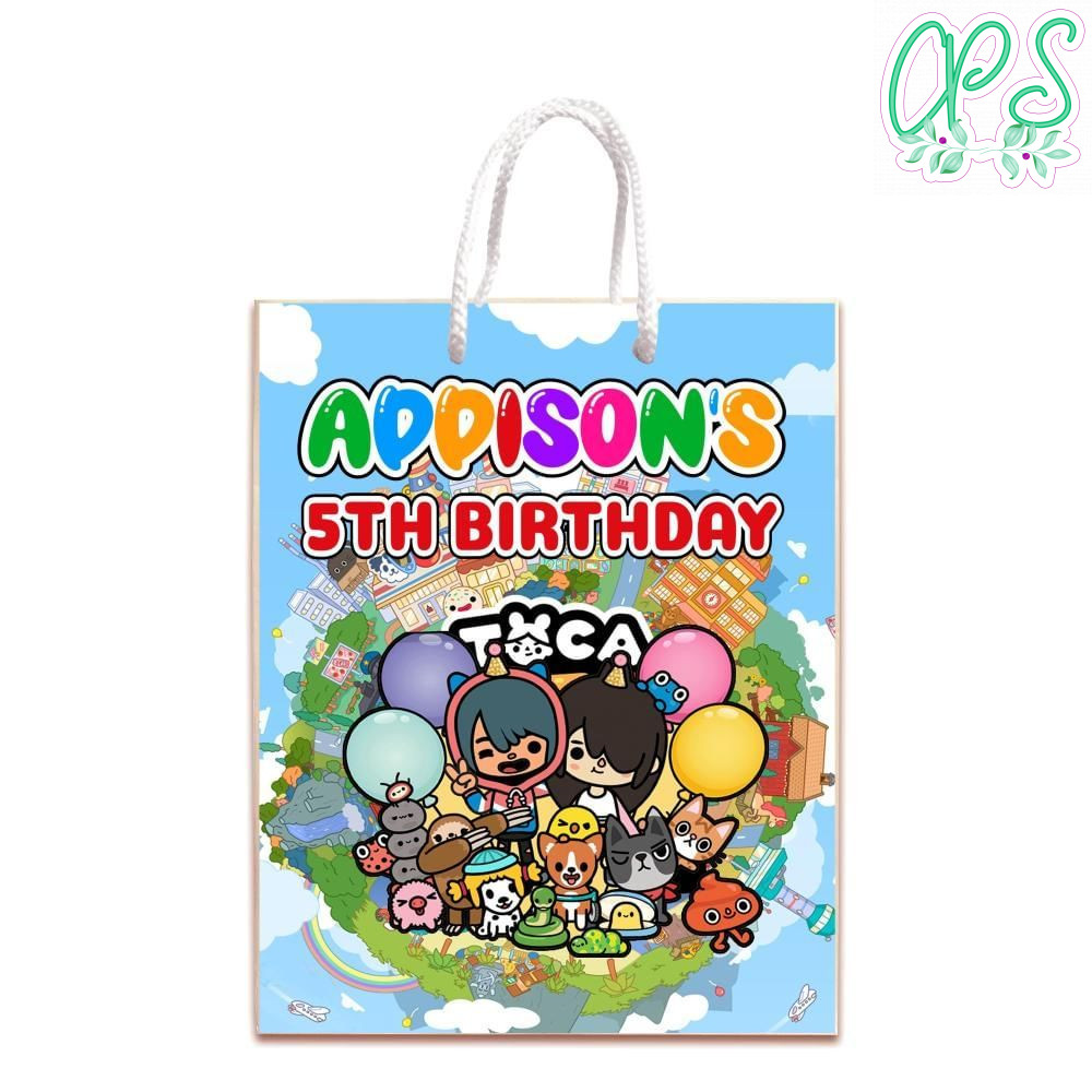 Toca Boca Gift Bag Label Template Printable Instant Download