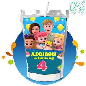 Bebefinn Capri Sun Birthday Labels Digital File Printable Instant Download