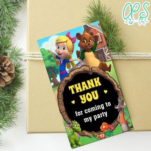 Goldie And Bear Thank You Tag Customizable Template To Print At Home Instant Download
