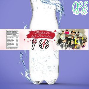 Stray Kids Birthday Water Bottle Label Template to Print at Home Instant Download