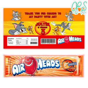 Tom And Jerry Airhead Candy Wrapper Template Printable Instant Download