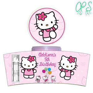 Hello Kitty Cotton Candy Label Template To Print At Home Instant Download