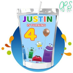 Storybots Capri Sun Birthday Labels Digital File Printable Instant Download