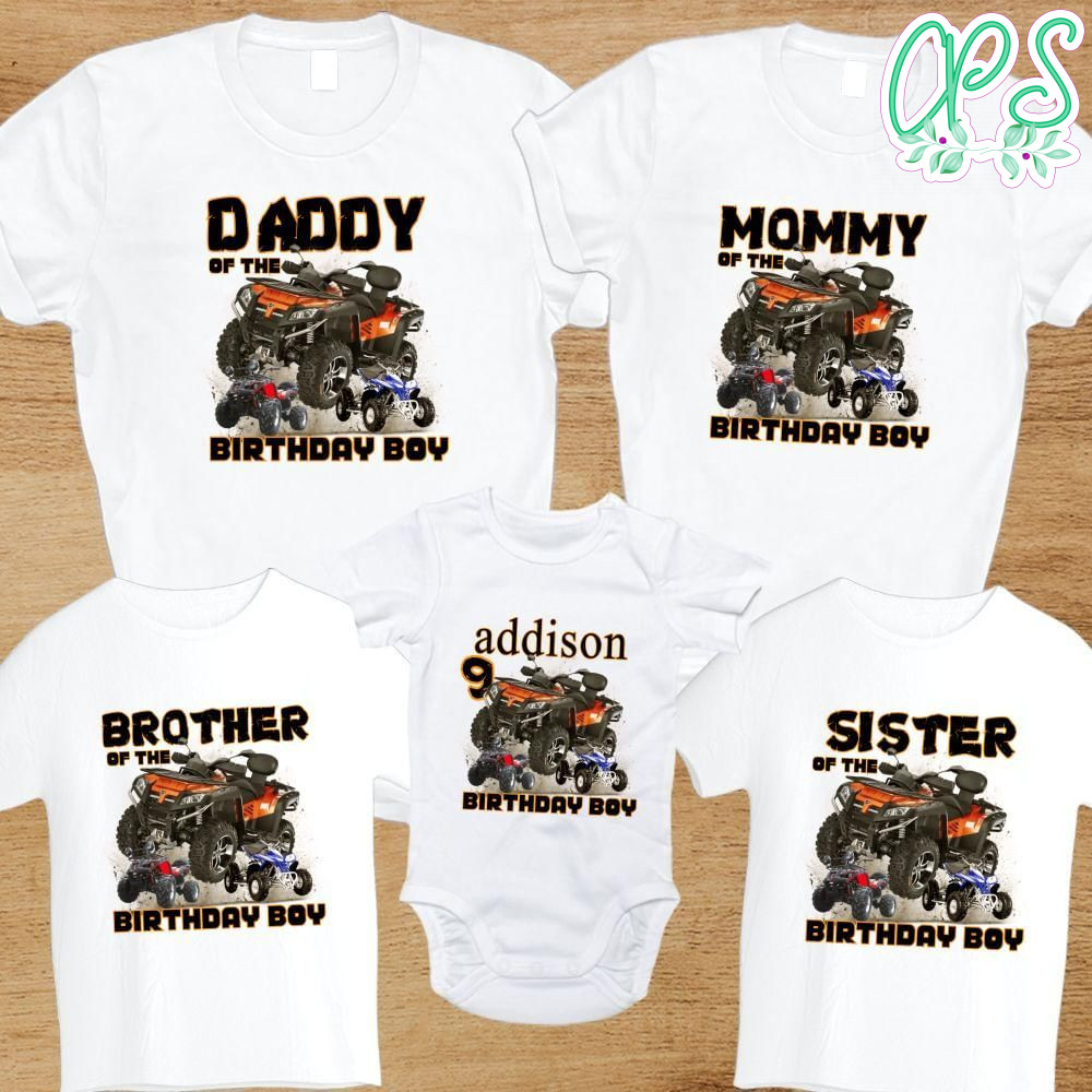 Four wheeler Family Birthday Party PNG file template