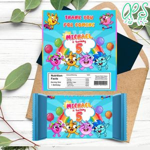 Baby Zoo Candy bar Label Customizable Template Instant Download