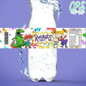 Rugrats Bottle Label Birthday Water Bottle Label Template to Print at Home Instant Download