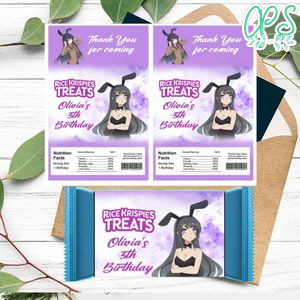 Bunny girl Rice Krispies Treats Template Printable Instant Download