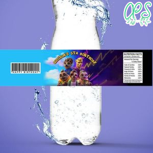 The Sloth Lane Birthday Water Bottle Label Template To Print At Home Instant Download