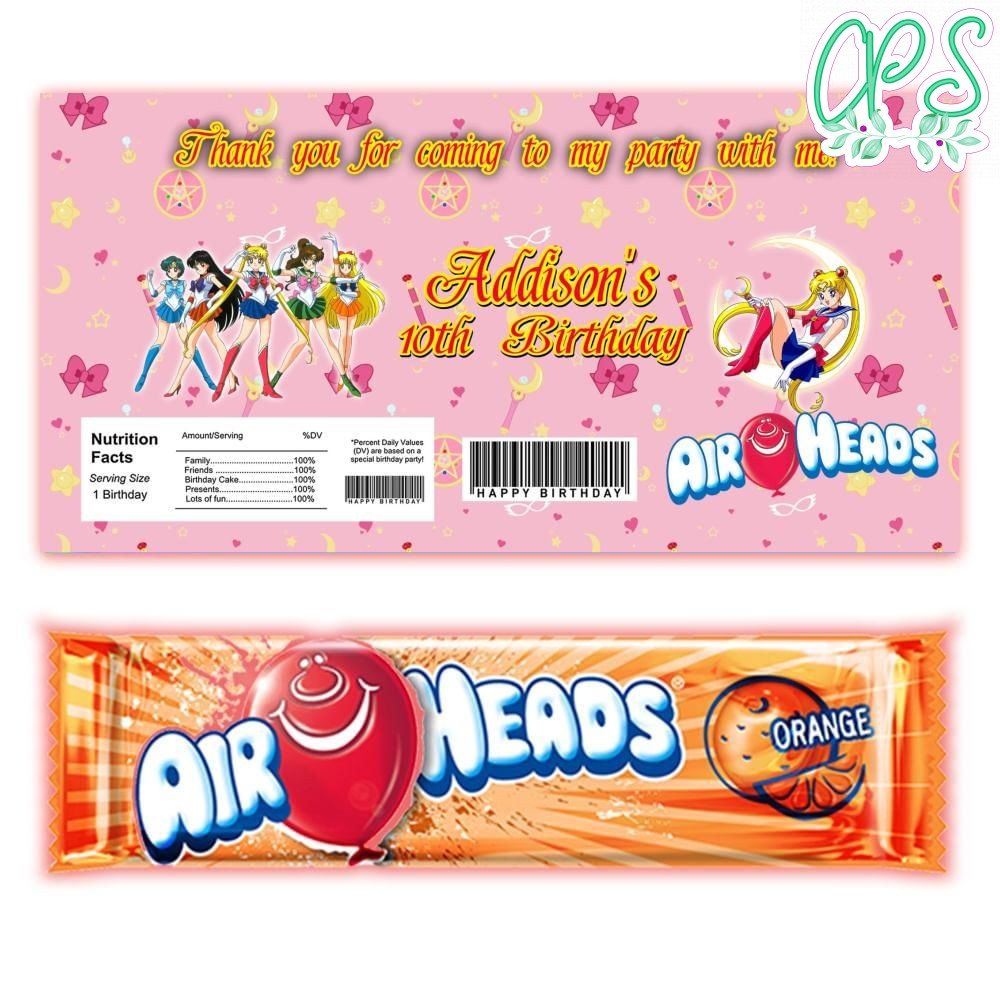 Sailor Moon Airhead Candy Wrapper Template Printable