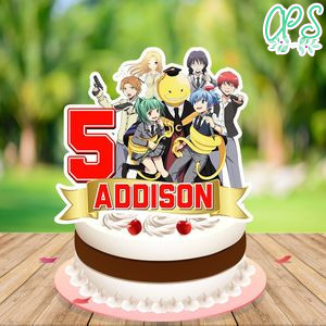 Assassination classroom graduation Cake Topper Template Printable Instant Download