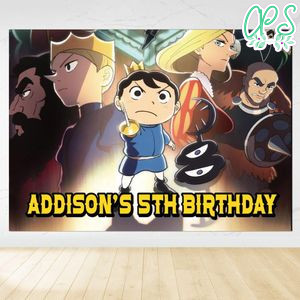 Ranking of king Birthday Backdrop Digital File Template Instant Download