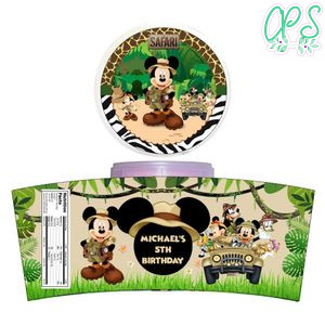 Mickey Safari Cotton Candy Label Template To Print At Home Instant Download