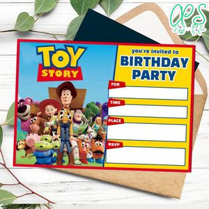 Toy story fill in blank Invitation Customizable Template to Print at Home Instant Download