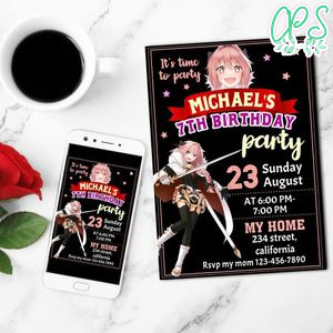 Fate Apocrypha Astolfo Mobile Invite Customizable Template Instant Download