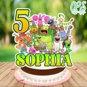 My singing monsters Cake Topper Template Printable Instant Download