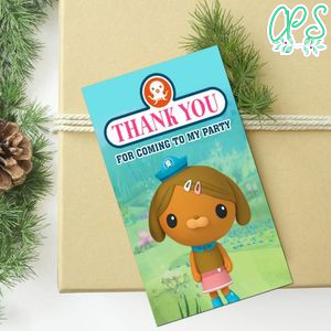 Dashi Dog Octonauts Thank You Tag Customizable Template To Print At Home Instant Download
