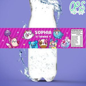 Pikmi pops Bottle Label Birthday Water Bottle Label Template to Print at Home Instant Download