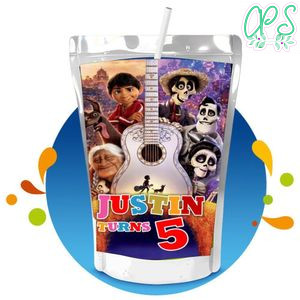 Coco Disney Capri Sun Birthday Labels Digital File Printable Instant Download