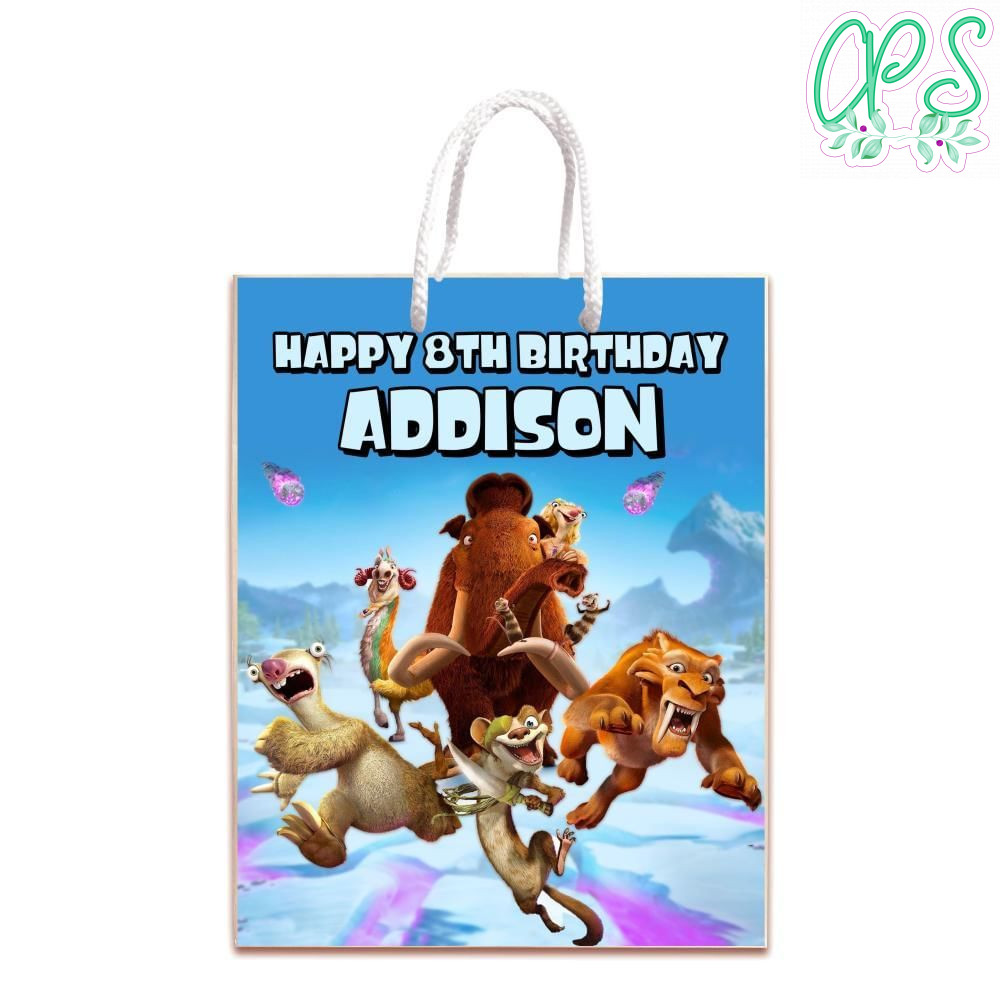 Ice Age Gift Bag Label Template Printable Instant Download