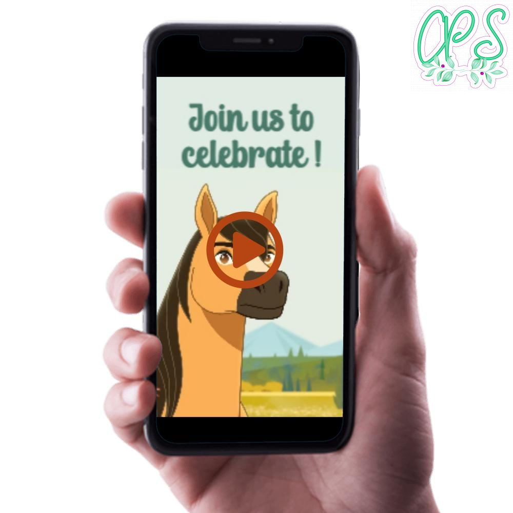 Spirit and friends Birthday Video Invitation Digital Template Customizable Instant Download