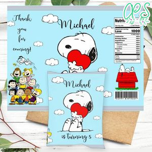 Snoopy Birthday Chip Bag Digital File Printable Instant Download