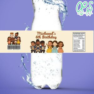 Hamilton Kids Birthday Water Bottle Label Template To Print At Home Instant Download