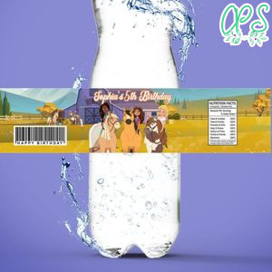 Spirit and friends Bottle Label Birthday Water Bottle Label Template to Print at Home Instant Download