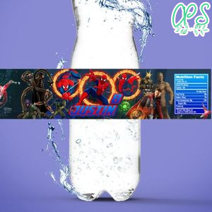 Spiderman No Way Home Birthday Water Bottle Label Template to Print at Home Instant Download