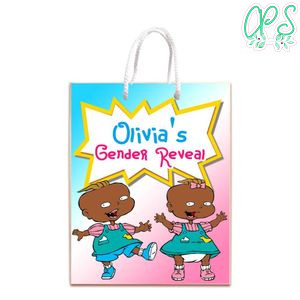 Phil And Lil Gender Reveal Gift Bag Label Template Printable Instant Download