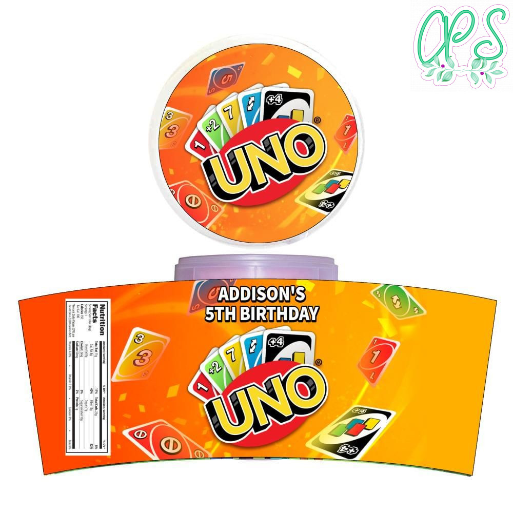 Uno Cotton Candy Label Template | CustomPartyShirts