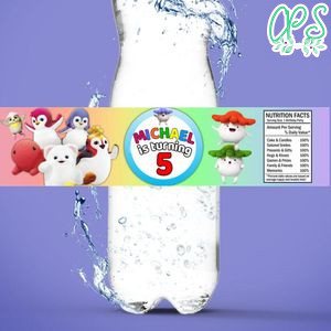 Badanamu Birthday Water Bottle Label Template to Print at Home Instant Download