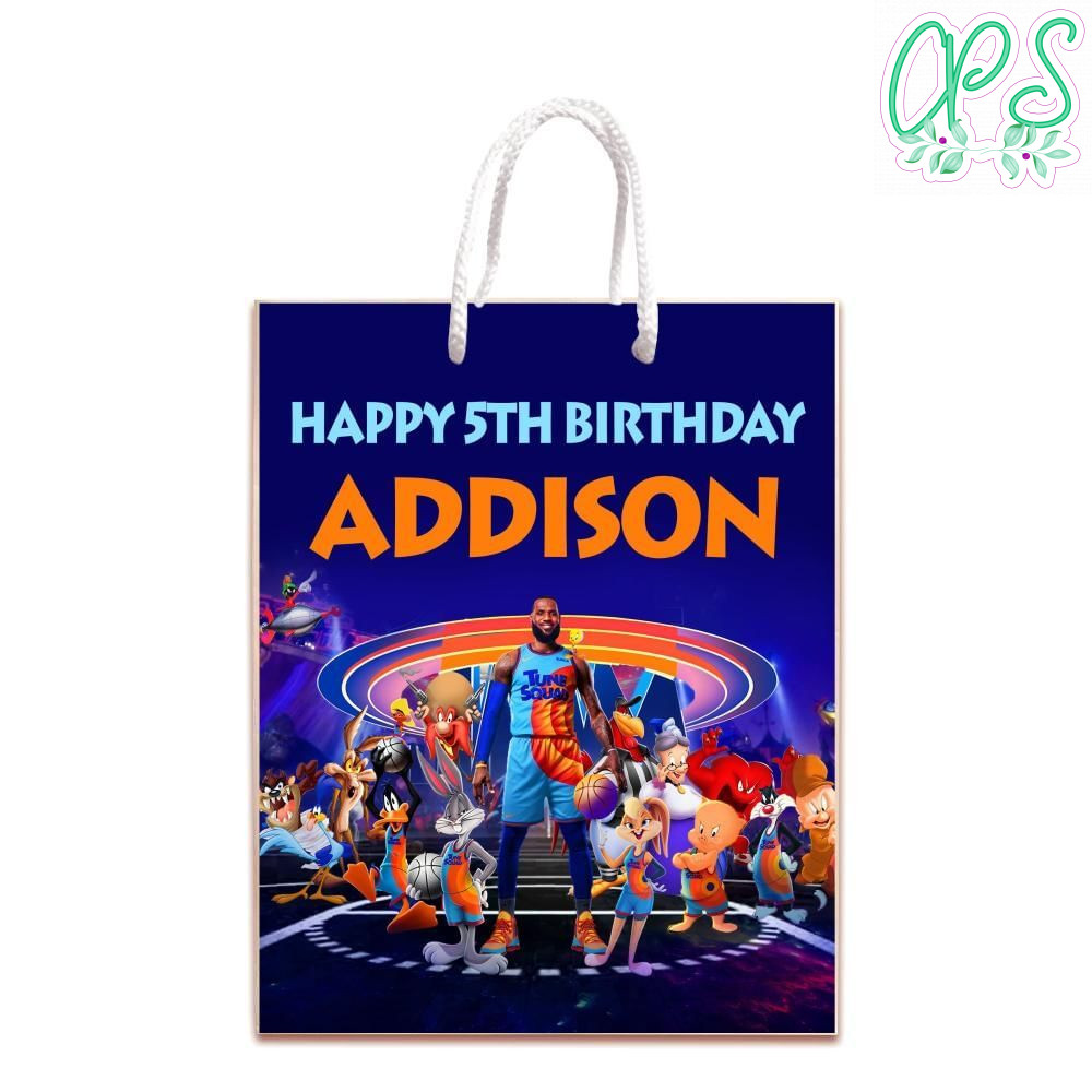 Space Jam 2 Gift Bag Label Template Printable Instant Download