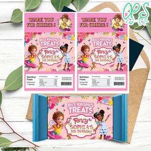 Fancy Nancy Rice Krispies Treats Template Printable Instant Download