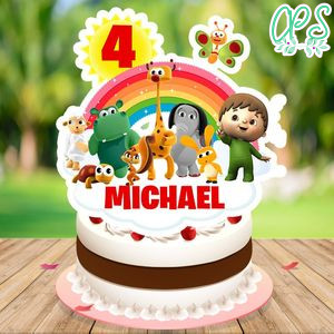 Baby first tv Cake Topper Template Printable Instant Download