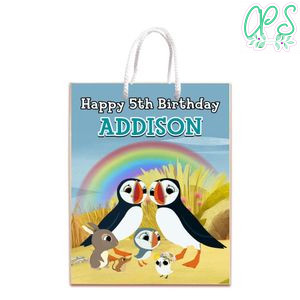 Puffin Rock Gift Bag Label Template Printable Instant Download