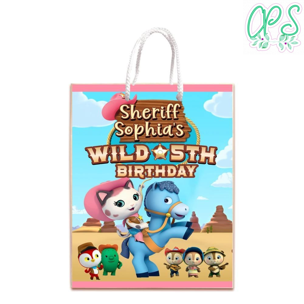 Sheriff Callie Gift Bag Label Template Printable Instant Download
