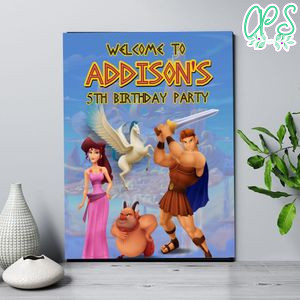 Hercules Birthday Welcome Sign Digital File Printable Instant Download