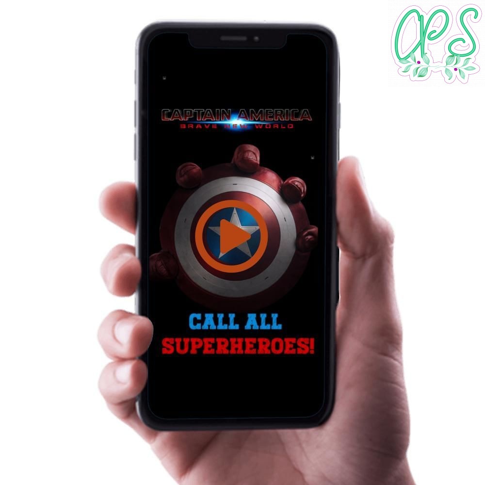 Captain America Brave New World Birthday Video Invitation Digital Template Customizable Instant Download