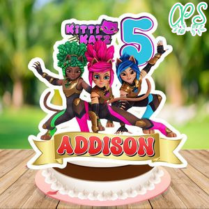 Kitti Katz Cake Topper Template Printable Instant Download