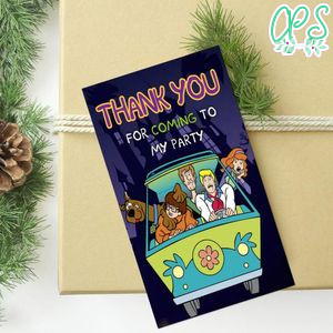 Scooby Doo Thank You Tag Customizable Template To Print At Home Instant Download