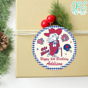 Ole Miss Circle Sticker Template Customizable To Print At Home Instant Download