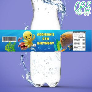 Deep movie Bottle Label Birthday Water Bottle Label Template to Print at Home Instant Download