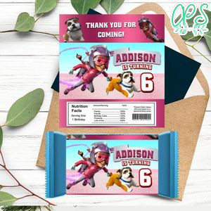 Rocketeer Candy Bar Label Customizable Template Instant Download
