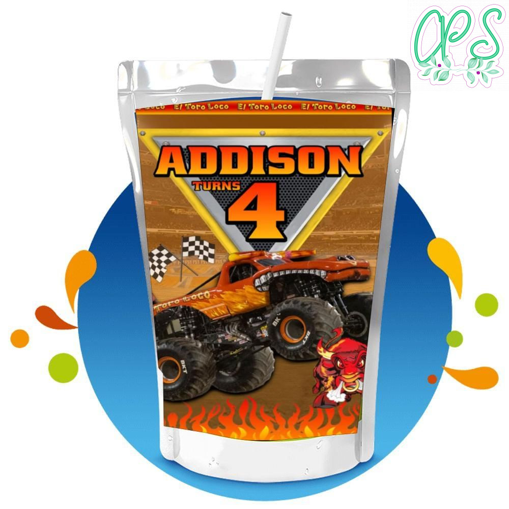 El Toro loco Capri Sun Birthday Digital File Printable