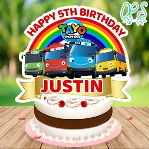 Tayo the little bus Cake Topper Template Printable Instant Download