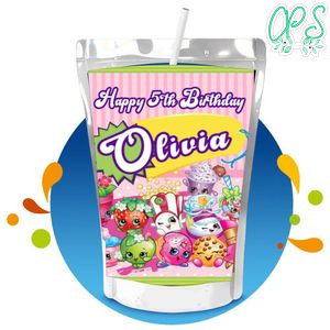 Shopkins Capri Sun Birthday Labels Digital File Printable Instant Download